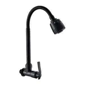 Gourmet Kitchen Faucet Flexible 2 Jets Wall/Countertop